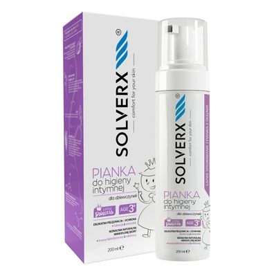 Solverx Sensitive Skin Intimhygieneschaum für Mädchen 3+ 200ml