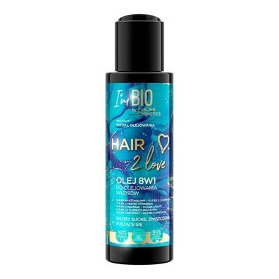 Eveline Hair 2 Love 8in1 Öl für trockenes, beschädigtes und krauses Haar 110ml