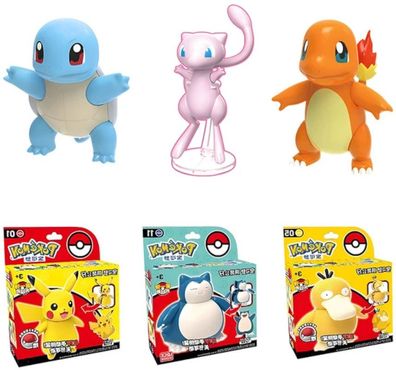 Pokémon Figuren mit Pokeball - Verschiedene Pokémon Figuren: Schiggy, Mew, Glumanda