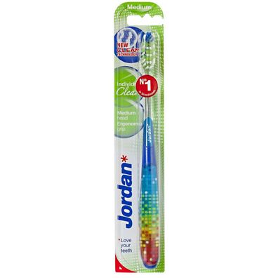 Jordan Toothbrush Individual Clean Medium 1pc - mix colors