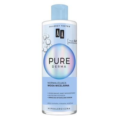 AA Pure Derma normalisierendes mizellares Wasser für normale Haut 400ml