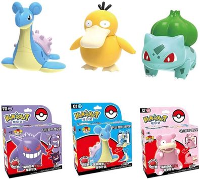 Pokémon Figur mit Pokeball - Pokémon Figuren zum Sammeln: Lapras, Enton, Bisasam
