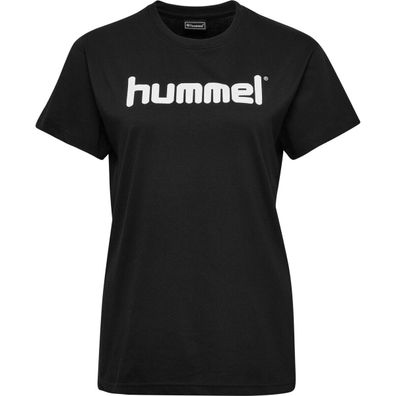 HUMMEL Go Cotton Logo T-Shirt Woman Schwarz 2035182001 NEU
