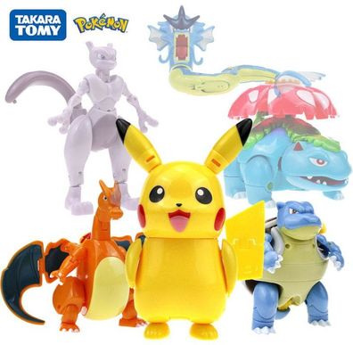 Pokemon-Figuren mit Pokéball - Pokemon Spass: Garados, Mewtu, Glurak, Pikachu, Turtok