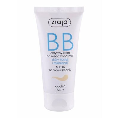 Ziaja BB Cream Oily and Mixed Skin Light50ml SPF15 BB Cream for Women