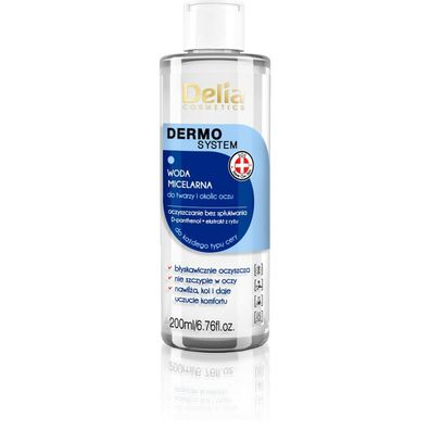 Delia Cosmetics Dermo System Micellar Wasser für Gesicht und Augen 200ml
