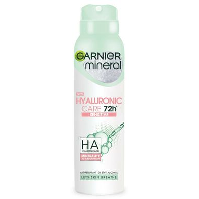 Garnier Mineral Deodorant Spray 72H Hyaluronic Care - Sensitive 150ml