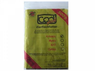 Cool fish Artemia Fischfutter tiefgekühlt 500 g (Inhalt Paket: 6 Stück)