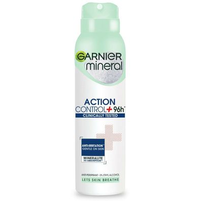 Garnier Mineral Deodorant Spray Action Control + getestet 96h 150ml