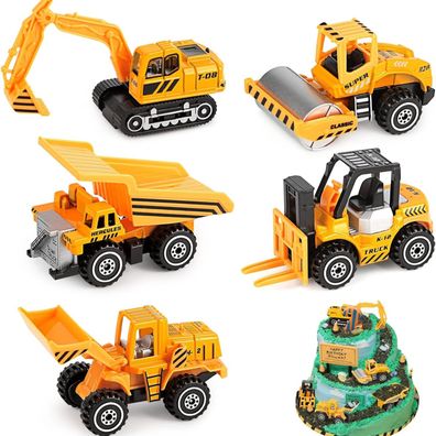 Spielzeug Baustellenfahrzeuge Metall Set 5pcs für Kinder Bagger Geburtstagsgeschenk