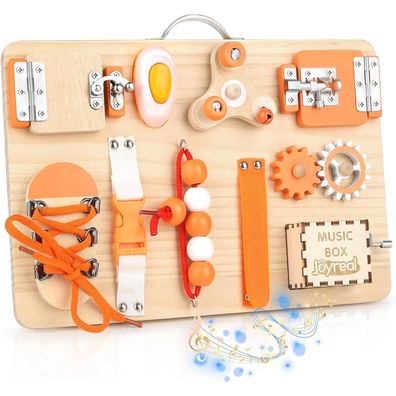 Activity Board Montessori Spielzeug Motorikbrett ab 1 2 3 Jahr Holz Sensorik