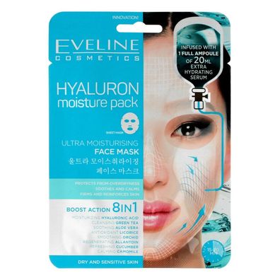 Eveline Hyaluron Moisture Pack Ultra-Feuchtigkeitsspendende Gesichtsmaske