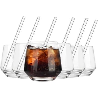 Trinkgläser Set Kristallglas 410ml für Drinks Wassergläser Spülmaschinenfest