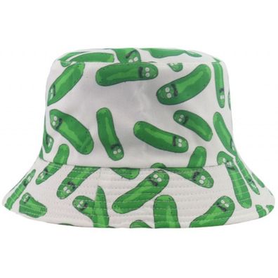 Pickle Rick Weiße Hut - Rick & Morty Hüte Fischerhüte Sonnenhüte Eimerhüte Bucket Hat