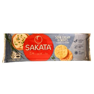 Sakata Rice Crackers Sour Cream & Chives 100 g