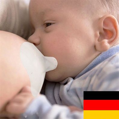 2* Silikon Nippel Schutz Baby Muttermilch Fuetterung Stillhuetchen Brusthuetchen DE