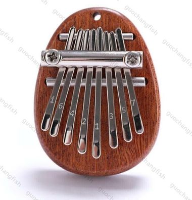 8 Tones Finger Harp Mini Kalimba Wooden Thumb Piano Musical Instrument .