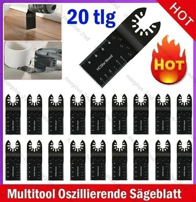20 Stueck Sägeblatt Multi-Tool Sägeblätter Oszillierende fur Holz Metalle
