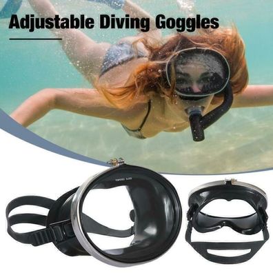 Erwachsene Schwimmbrille Wasserdicht verstellbare Taucherbrille PVC gehärtetes .