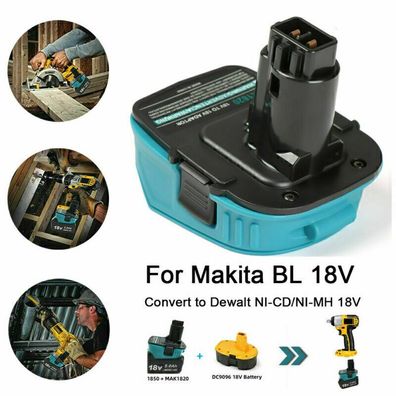 Battery Adapter fur Makita Akku 18V Convert to Dewalt 18V Batterieadapter Tool