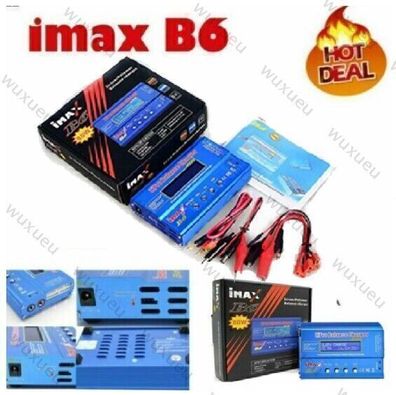 IMAX B6 80W Netzteil Ladegerät Lipo NiMh Akku Batterie Balance Charger Digitale!