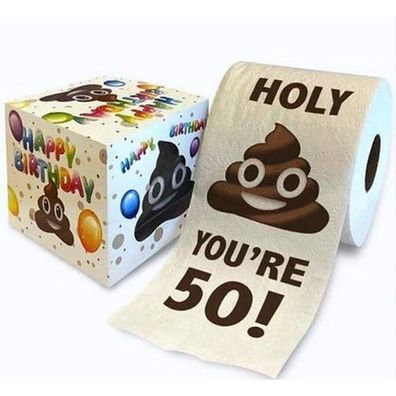 Happy 50th Birthday Toilettenpapier Lustiger Gag Witz Holy Crap Dekoration TOP