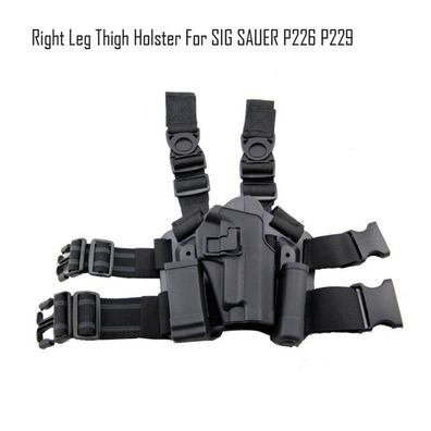 Tactical Right Drop Leg Thigh Duty Pistol 2 Pouches Holster for SIG SAUER P226