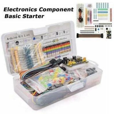 Electronic Component Starter Kit Wireds Breadboard Buzzer LED Trans DE