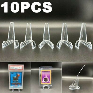 10x PSA Kartenständer Acrylständer Muenzen Kleine Schachtel Bueroklammerhalter