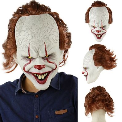Halloween Horror Maske Pennywise Cosplay Clown Fasching Maske Stephen Kings -