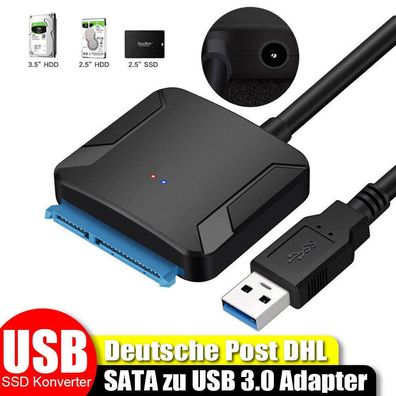 SATA auf zu USB 3.0 Adapter Kabel fur 2.5 3.5Zoll HDD SSD Festplatte Konverter