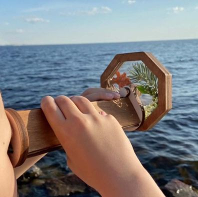 DIY Kaleidoskop Kit Handgemachte Holz Kinder Outdoor Spielzeug Geschenke