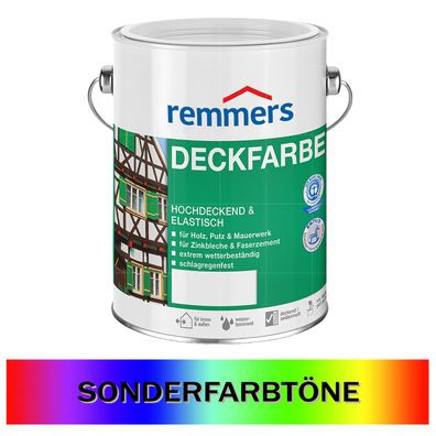 Remmers Deckfarbe - 2.5 LTR (SONDERTON) Wetterschutzfarbe Holzfarbe Zinkfarbe