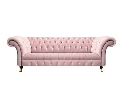 Sofa Dreisitze Couch Rosa Polstermöbel Wohnzimmer Chesterfield Einrichtung