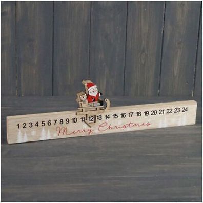 Weihnachts Adventskalender Weihnachtsmann Advents Countdown Holz Tischschmuck .