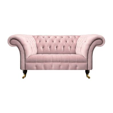 Textil Sofa Couch Polster Moderne Zweisitzer Sofas Chesterfield Wohnzimmer