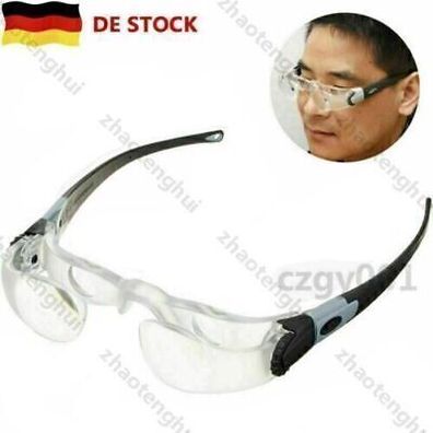 Vergrößerung 2.1X Lupe TV-Brille Optische Glaslinse Fernsehbrille Lupenbrille DE