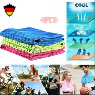 6PCS Kuehlendes Handtuch Kuehlhandtuch Cooling Towel Yoga Sporthandtuch DE