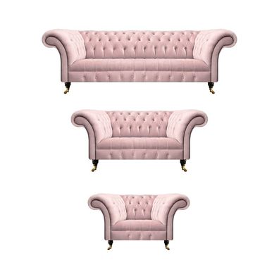 Wohnzimmer Luxus Set 3tlg Neu Sofas Couchen Chesterfield Polstersessel