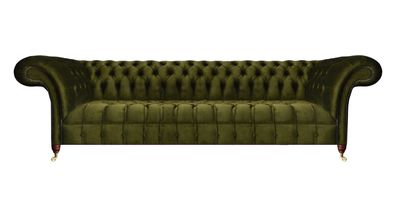 Wohnzimmer Sofa Dreisitze Couch Neu Chesterfield Grün Polstermöbel Einrichtung