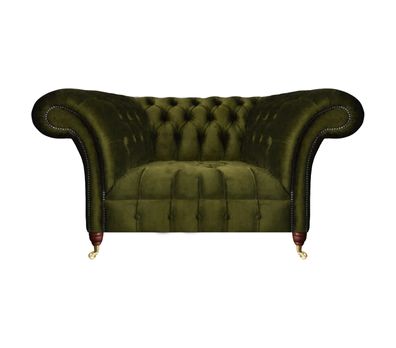 Modern Luxus Sessel Grün Chesterfield Einrichtung Wohnzimmer Polstersessel