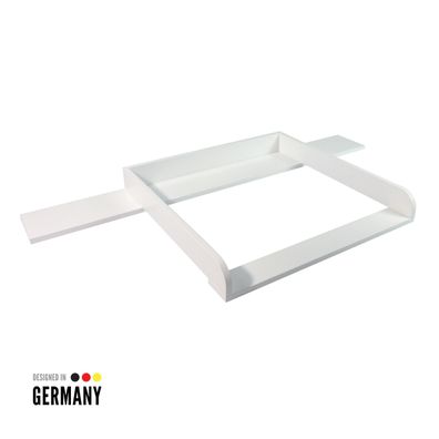 Puckdaddy Wickelaufsatz Levi 160x11x80 cm aus Holz in Weiß für IKEA Hemnes Kommoden