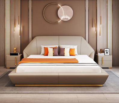 Modernes Weißes Doppelbett Schlafzimmer Betten Designer Möbel Holzgestell
