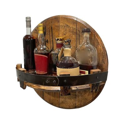 Regal Bourbon Whisky Fass regal Schnaps flaschen display Weinflaschen halter