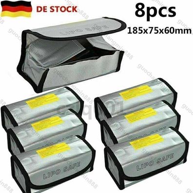 8Tlg Lipo Batterie Safe Bag Feuerschutz Lithium Akku Tasche Feuerfest Safe Sack/