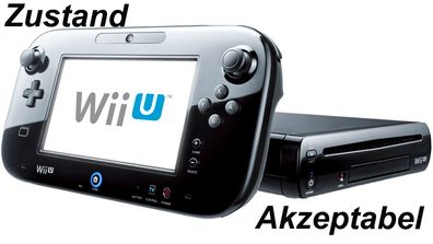 Nintendo Wii U Heim - Spielkonsole Schwarz - Zustand: Akzeptabel