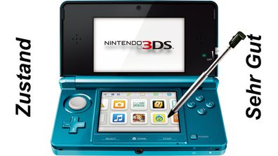 Nintendo 3DS Handheld Aqua Blue Blau Zustand Sehr Gut