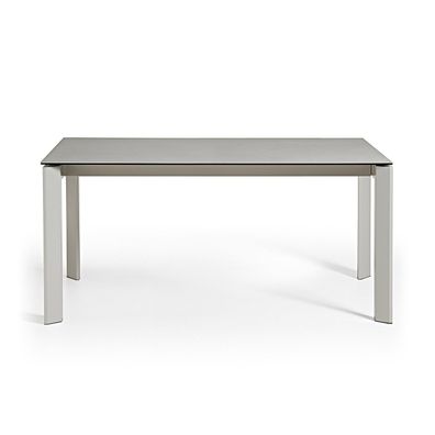 Tisch Axis ausziehbar 140 (200) cm Keramik Grau und graue Beine