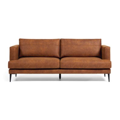 Sofa Tanya 2-Sitzer gepolstert und hellbraun 183 cm
