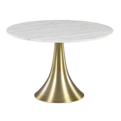 Tisch Oria rund aus Marmor und goldenen Stahlbeinen Ø 120 cm